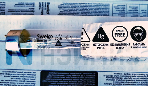 Лампа бактерицидная SSL-T8-UVC-30W-G13 SWEKO